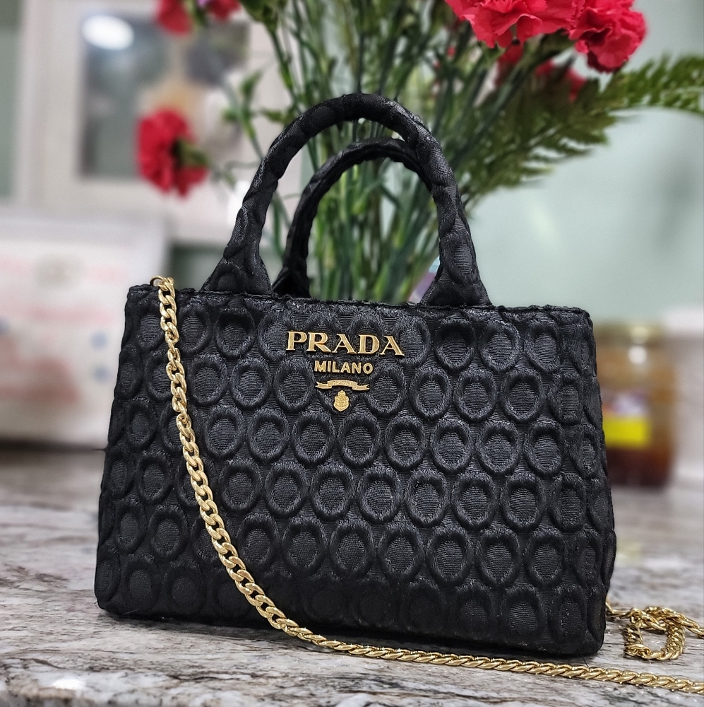 Prada black mini tote